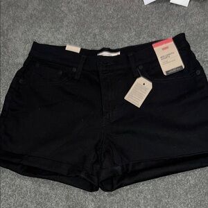 Levi's Black Jean Shorts Casual Style